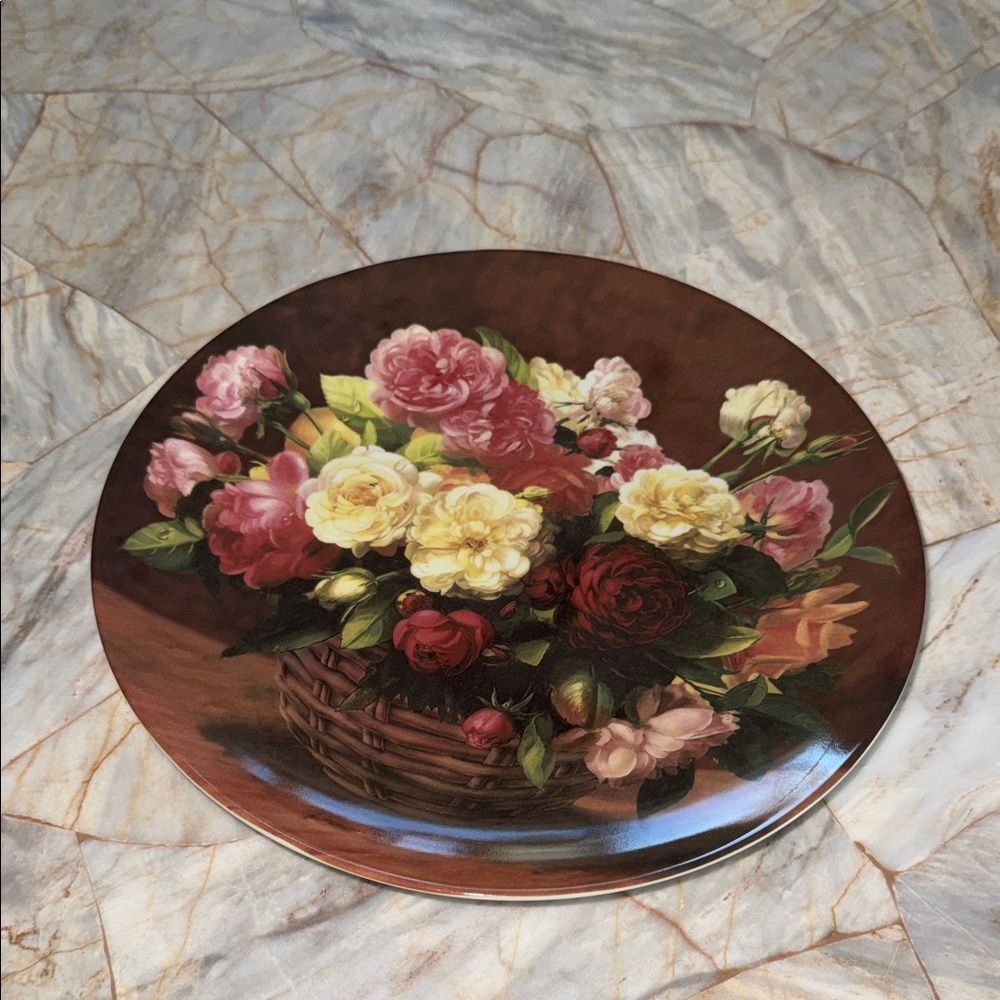 Formalities by Baum Bros Fragrance Collection Rimosa Floral Porcelain Plate 10.5